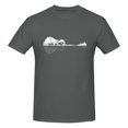 thumbnail image 3 of Camiseta de manga corta 100 % algodón para hombre con diseño de guitarra natural, 3 of 5