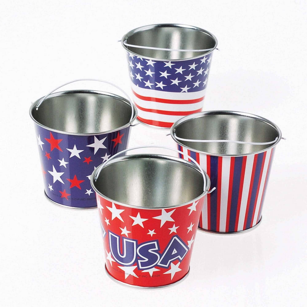 Patriotic Mini Buckets, 12pk