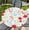 A-flower-5, variant on Round Outdoor Tablecloth with Umbrella Hole, Zippered Fitted Tablecloth with Elastic Edge, Waterproof Table Cloth Cover for Picnic Party Fits 49"-52" Round Table, Pink Checker