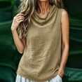 thumbnail image 2 of Breezora Women's Summer Cowl Neck Tank Tops Sleeveless Solid Color Casual Layering Cami Breathable Loose Fit for Daily Wear, 2 of 6