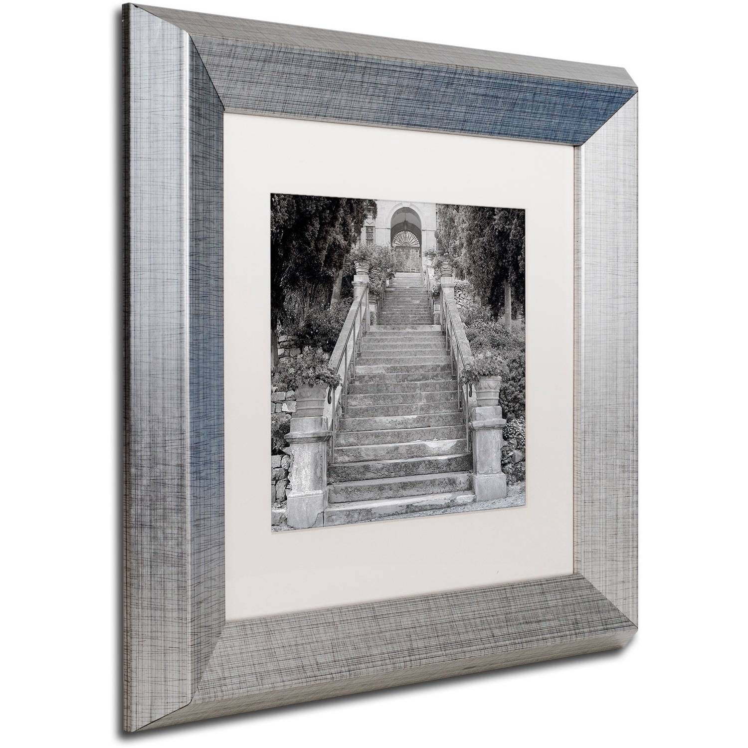 Trademark Fine Art "Liguria II" Canvas Art by Alan Blaustein, White Matte, Silver Frame