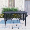 thumbnail image 1 of vidaXL 5 Piece Outdoor Dining Set PVC Rattan Black, 1 of 5