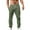 Green, variant on FINALGANG Simple Trousers For Men Solid Color Outdoor Cotton Pants Drawstring Ankle-Tied Sweatpants With Pockets Suitable For Various Occasions