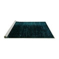 thumbnail image 2 of Ahgly Company Machine Washable Indoor Square Abstract Turquoise Blue Modern Area Rugs, 6' Square, 2 of 4