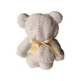 thumbnail image 3 of Bear Towel*1 Piece Bear Shaped Towel Warp Knitted Coral Velvet Pineapple Lattice Soft Absorbent Holiday Souvenir Gift Wedding Gift Towel, 3 of 8