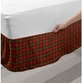 thumbnail image 2 of Checkered Bed Skirt, Scottish British Celtic Culture Traditional Design in Classical Colors, Elastic Bedskirt Dust Ruffle Wrap Around for Bedding Decor, 4 Sizes, Red Black Yellow, by Ambesonne, 2 of 2