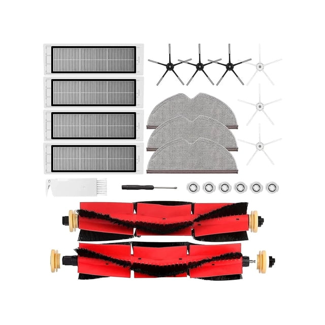 Accessories Kit for Xiaomi Roborock S50 S51 S6 S4 Robot Vacuum Cleaner Replacement Parts 23 Packs Main Brush & Filter & Side Brush