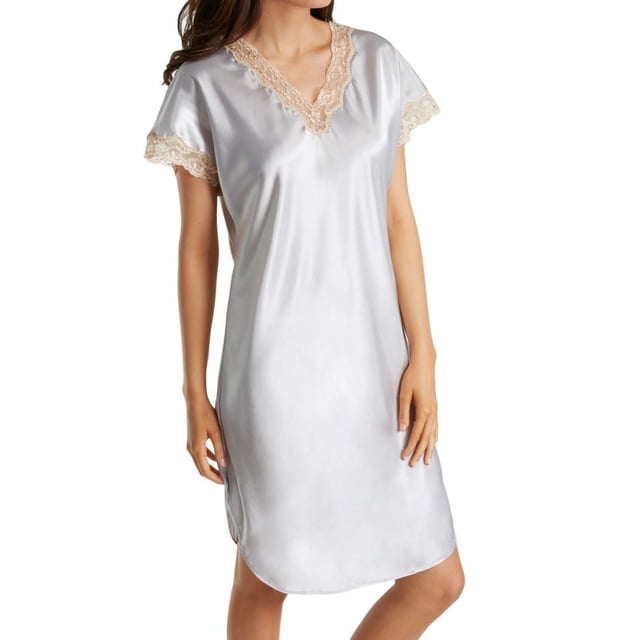 Robe de Nuit Charmeuse Charmante pour Femmes Shadowline 4503 (Argent G)