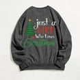 thumbnail image 4 of WEAIXIMIUNG Sweat à Capuche pour Femmes Mode de Noël Imprimé Arbre de Noël Lettre Manches Longues Col Rond, 4 of 5