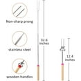 thumbnail image 2 of Bâtons de Rôtissage de Guimauve à Large Application, Fourchettes en Acier Rétractables pour Cuisine Extérieure, Bâtons de Smores Extensibles avec Poignée en Bois, 32 Pouces, Sûrs pour Enfants et Sac Portable, 2 of 6