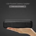 thumbnail image 3 of USB Powered Soundbar Desktop Speaker Wired Computer Sound Box for TV Desktop Laptop with 2 Subwoofers Music Player, 3 of 5