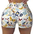 thumbnail image 2 of Picia Flowers Butterfly Printed Workout Shorts for Women Seamless Scrunch Butt Lifting High Waisted Yoga Gym Booty Running Moisture-wicking Short Pants-Large, 2 of 9