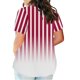 thumbnail image 3 of Plus Tamaño de las Mujeres Blusas, Cuello en V Casual Suelto Manga Corta Superior, Impresión Blusa Poliéster Spandex, 3 of 8