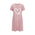thumbnail image 4 of Tnhcen Robe de Nuit Extensible Grande Taille Manches Courtes Col Rond Imprimé Polyester Spandex P-2TG pour Tous Types de Corps, 4 of 4