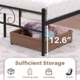 thumbnail image 5 of Queen Bed Frames with Headboard, Upholstered Platform Bed with Wood Slats 800 lbs Support , Noise Free, No Box Spring Needed, Dark Grey, 5 of 9