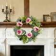 thumbnail image 6 of 35cm Leaves Peony Wreath Wall Hanging for Staircase, 6 of 6