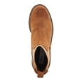 thumbnail image 3 of AQUA COLLEGE Womens Brown Chelsea Water Resistant Slip Resistant Demi Round Toe Wedge Leather Booties 10 M, 3 of 4