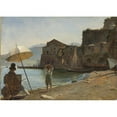 thumbnail image 2 of Thomas Fearnley 18x14 Black Ornate Wood Framed Double Matted Museum Art Print Titled - The Painter and the Boy (1834), 2 of 5