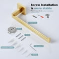 thumbnail image 4 of KOKOSIRI Towel Bar Gold Hand Towel Holder for Bathroom Kitchen Hardware Stainless Steel Wall Mounted Brushed Gold B3003BG, 4 of 9