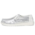 thumbnail image 4 of Zapatos HEYDUDE Wendy Disco Lentejuelas Plata Blanco Talla 7 M, 4 of 7