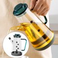 thumbnail image 4 of Dispensador de aceite de oliva de vidrio, botella de almacenamiento, botella para condimentos, transparente y a prueba de fugas 700ml verde, 4 of 8