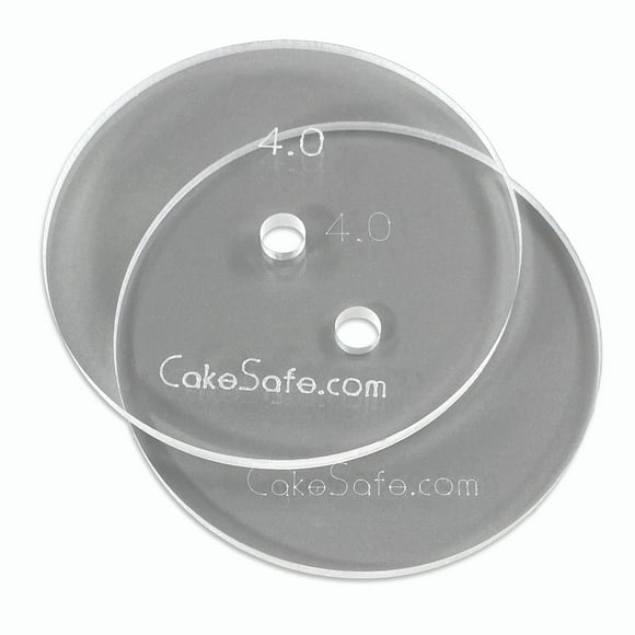 CAKESAFE – 2-4” Disques Acryliques Transparents – Parfait Outil de Glaçage pour Lisser la Crème Glacée sur Vos Gâteaux