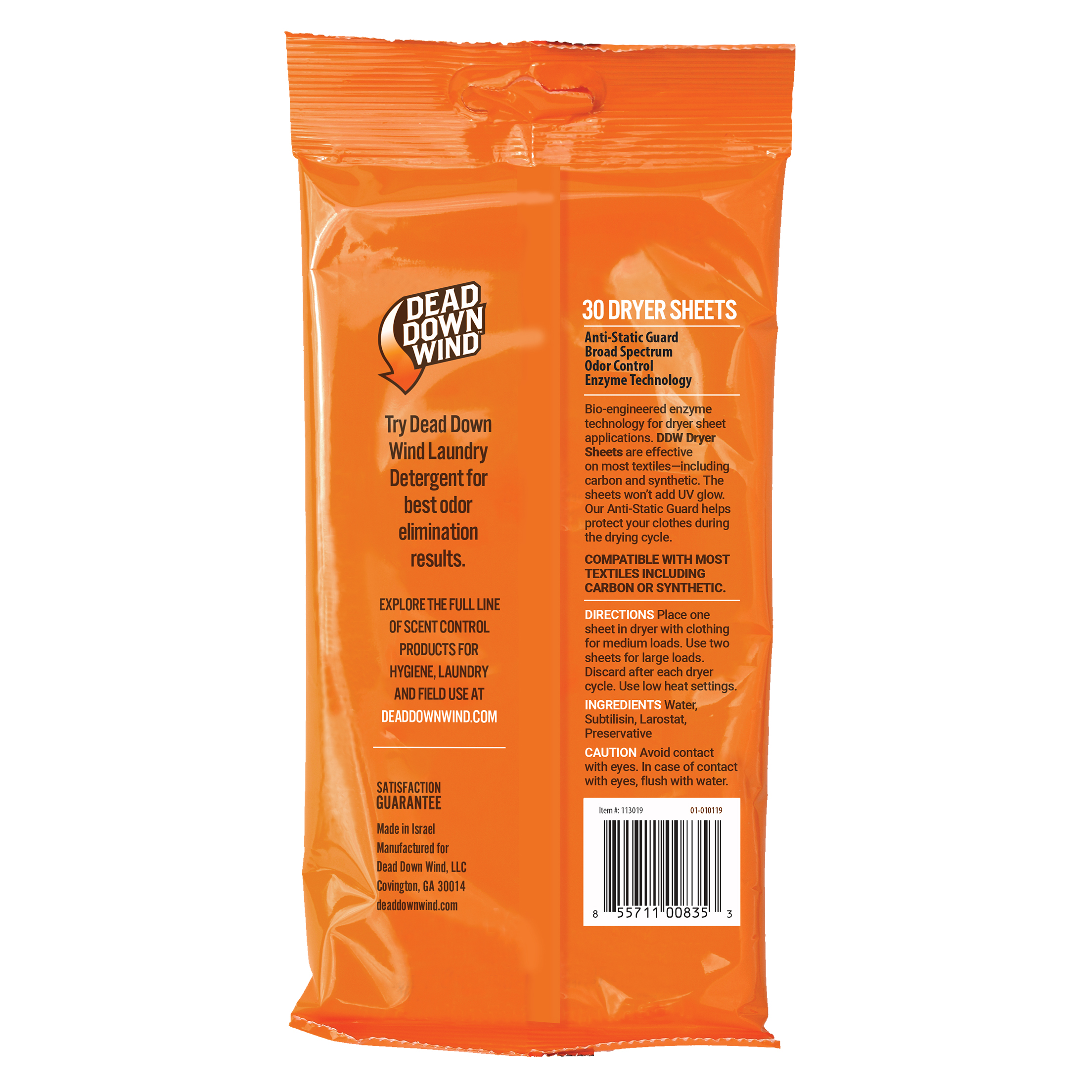 Dead Down Wind Unscented Dryer Sheets, 30 Count photo 3