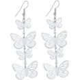 thumbnail image 2 of Pendientes de gancho de mariposa volador de filigrana delicados, disponibles en plata y oro brand modelStyleType, 2 of 2