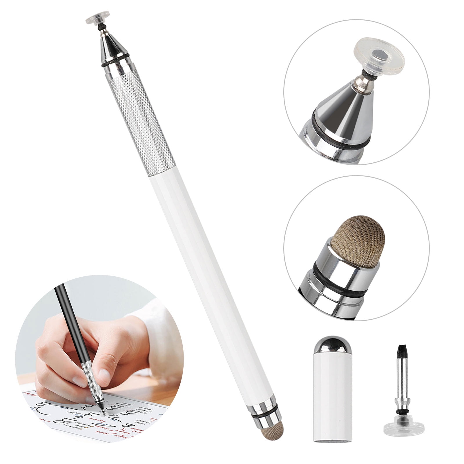 2 Pack 3 in 1 Ball Pen Capacitive Stylus Touch Screen Pen LED light iPhone iPad 