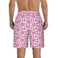 thumbnail image 3 of Yiaed Cute Watermelon Flamingo Print Men's Swim Trunks with Lining Quick Dry Sports Shorts Beach Shorts Boardshorts-3X-Large, 3 of 5