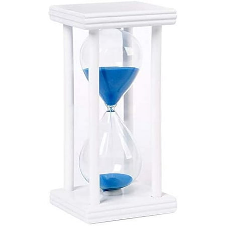 

Egebert Hourglass Timer 30/60 Minutes Wood Sand Hourglass Clock for Creative Gifts Room Decor Office Kitchen Decor Birthday (60min Blue Sand)