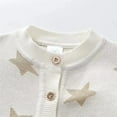 thumbnail image 4 of Gubotare Boys Sweater Baby Girls Boys Autumn Winter Knit Sweater Star Print Long Sleeve Coat Cardigan Clothes,White 4-5 Years, 4 of 5
