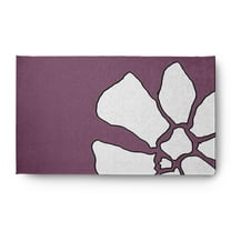 Simply Daisy 3' x 5' Purple Petal Lines Spring Chenille Indoor/Outdoor Rug