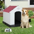 thumbnail image 7 of CL.HPAHKL Dog House, Indoor and Outdoor Durable Waterproof Plastic Dog House with Air Vents and Elevated Floor Suitable for Small, Medium and Large Dogs, Easy to Assemble (RED 41"L * 37.4"W * 39"H), 7 of 7