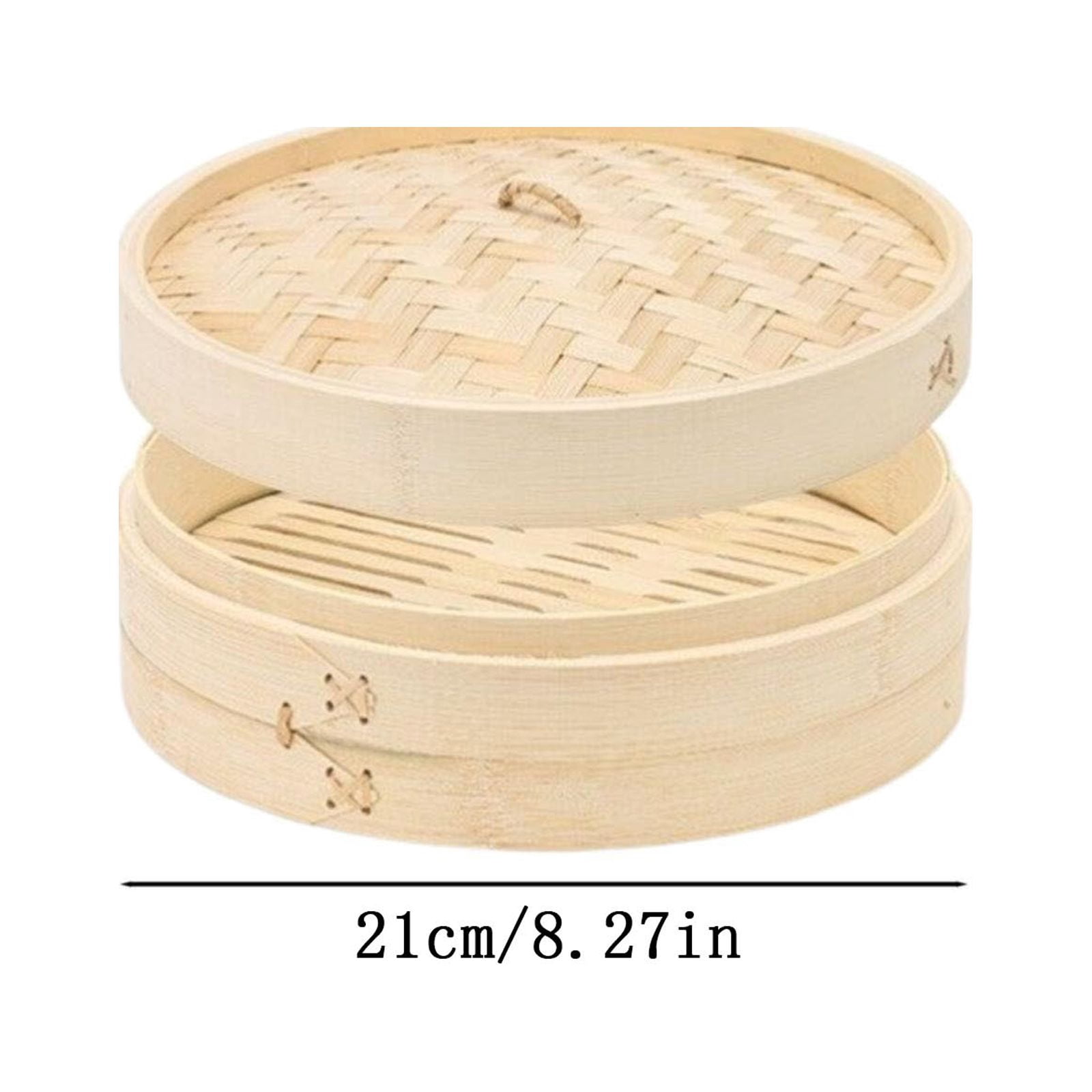 XKHZJL Bamboo Steamer Basket | Steamer for Cooking | Small Instant Steaming Cookware Asian Food, Bao Buns, Chinese, Dim Sum, Dumpling, Rice, Vegetable Steam Pot