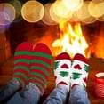 thumbnail image 5 of 5 Pairs Women Christmas Fuzzy Socks Winter Holiday Warm Socks Plush Slipper Socks, 5 of 6