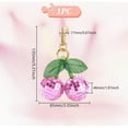 thumbnail image 2 of Cherry Bag Charm Disco Ball Mirror Cherry Keychain Purse Charm Cute Cherry Charm, 2 of 8