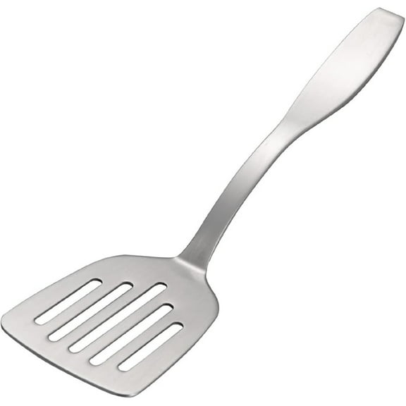 CLEANCOOL 9.37-Inch Small Turner Spatula SUS304 Stainless Steel Slotted Turner for Small Pans