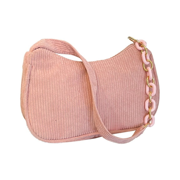 MUSOIE Small Shoulder Bag for Women Corduroy Handbags Zipper Purses Fashion Top Handle Tote Bags