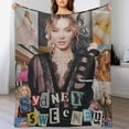 thumbnail image 5 of Sydney Sweeney Blanket Super Soft Throw Blanket Silky Flannel Lightweight for Sofa, Bed Blanket All Season Use 60""*80""（150 * 200cm）, Style, 5 of 6