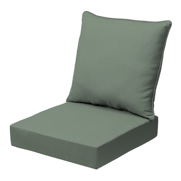 ARDEN earthFIBER Outdoor Deep Seat Cushion Set, 24 x 24, Rain-Proof, Fade Resistant, Deep Seat Bottom and Back Cushion for Chair, Sofa