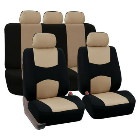 FH Group  Beige Airbag Compatible Car Seat Covers (Full Set)