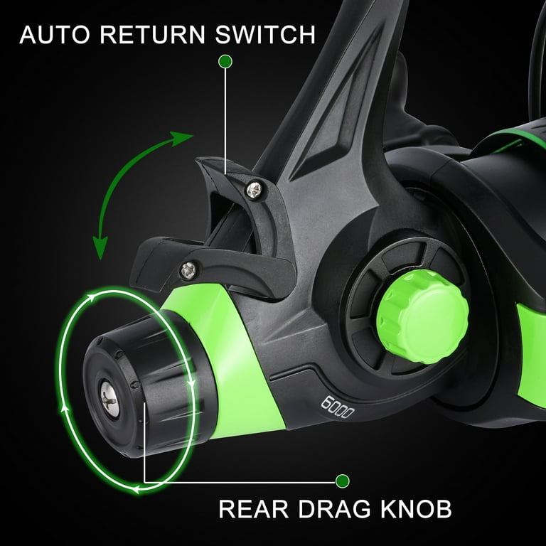 Sougayilang Double Handle Spinning Fishing Reels Multicolor Aluminum Alloy Rocker Arm Wheel Max