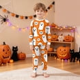 thumbnail image 2 of TOWED22 Toddler Baby Girls Boy Halloween Pajamas Set Kids Sleepwear 2 Pcs Pjs Long Sleeve Top and Pant Sleepwear Clothes Sets(Orange,4-5 Y), 2 of 9