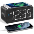 thumbnail image 2 of Reloj despertador DreamSky de madera con cargador inalámbrico de 10 W, 2 of 8