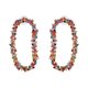 thumbnail image 1 of Pendientes de aro grandes y brillantes con diseño de círculos de aleación en varios colores para mujer, 1 of 6