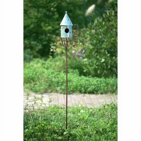 Sunjoy 110308003 Round Birdhouse Garden