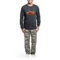 thumbnail image 5 of CafePress - Berners Red Christmas Truck - Men's Long Sleeve Charcoal Pajama Set, 5 of 7