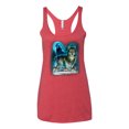 thumbnail image 2 of Wild Bobby, Wolf Howling At the Full Moon Wolf Pack Animal Lover Tri-Blend Racerback Tank Top, Vintage Red, Large, 2 of 3