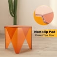 thumbnail image 6 of Oumilen Modern Hexagon Plastic Coffee Table, Orange, 6 of 8